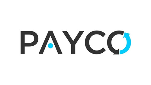 Payco payment platform logo in bold red uppercase letters on a white background, representing that Royal x Casino accepts quick and secure transactions from Korean users via Payco.